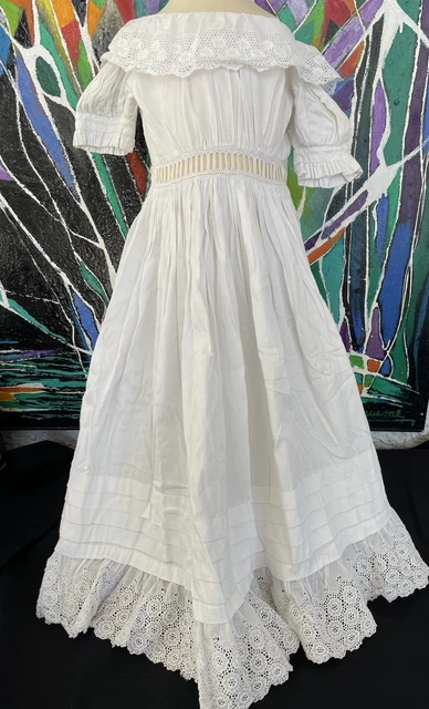 Col ancien Guipure de coton Linge ancien Costume Théâtre