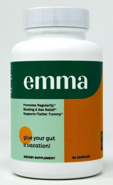 Emma Relief Dietary Supplement For Gut Bloating 60 Capsules _ NEW