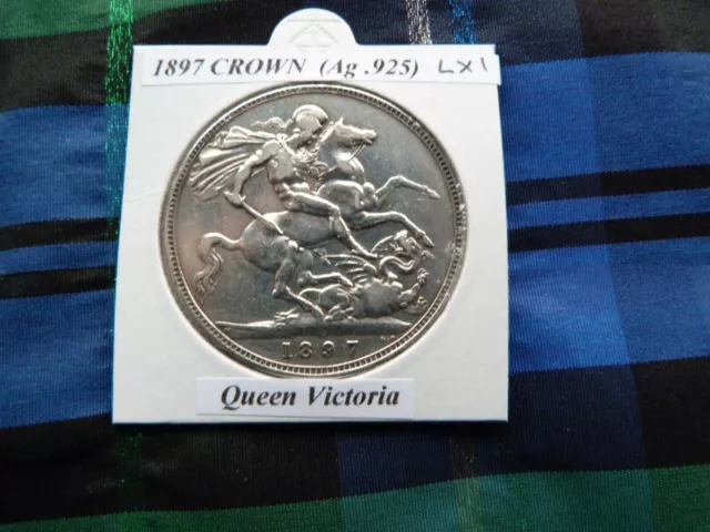 1897 LXI Victorian Silver Crown (Ag .925)  Queen Victoria pre 1920