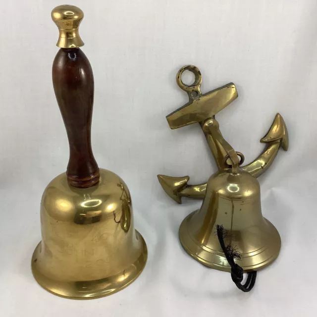 Set of 2 Bells Ship Bell and Hand Bell (8E) MO#8765