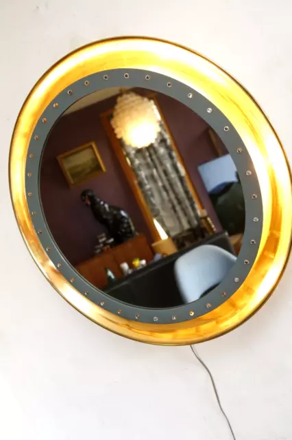 70er 60er   HILLEBRAND Wall mirror Spiegel Beleuchtet