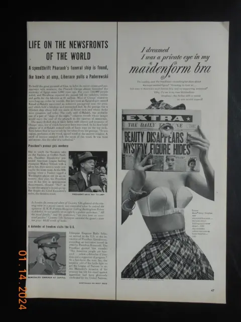 1950 SEXY WOMAN Wearing SPUN-LO Panties & Bra & Hat in Windy City VINTAGE  AD £13.24 - PicClick UK