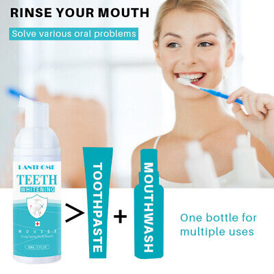 Blanqueamiento dental unisex espuma pasta de dientes noble eliminación dientes limpieza profunda 😀