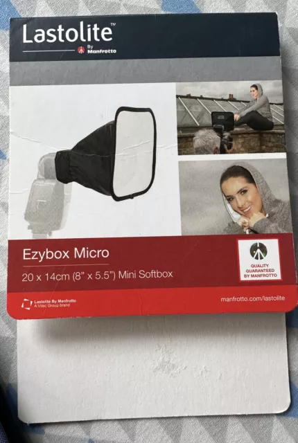 Manfrotto Lastolite 20x14 cm Ezybox Micro Mini Softbox se adapta a la pistola flash
