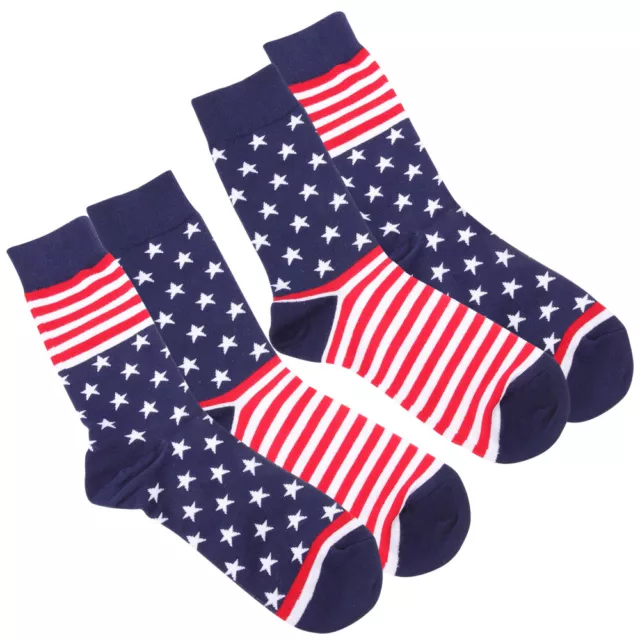 2 Pairs Sock Cotton Man Tube Socks for Women Freedom Fun Dress Mens