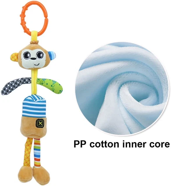 Auxlihi Baby Pram giocattoli, giocattoli sensoriali sonaglio bambino per giocattoli bambino 0-6-12 regali morbidi