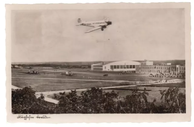 1941 Glasshut Germany Real Picture Postcard Cover Berlin Airport Flughafen