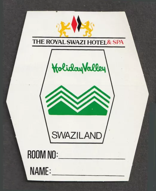 Royal Swazi Spa Hotel LOBAMBA Swaziland - vintage luggage label