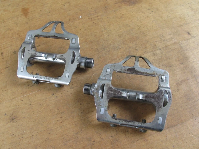 Paire De Pédales Vélo Vintage WECO – Allemagne – Filetage Français 14/125 – Acier Chromé