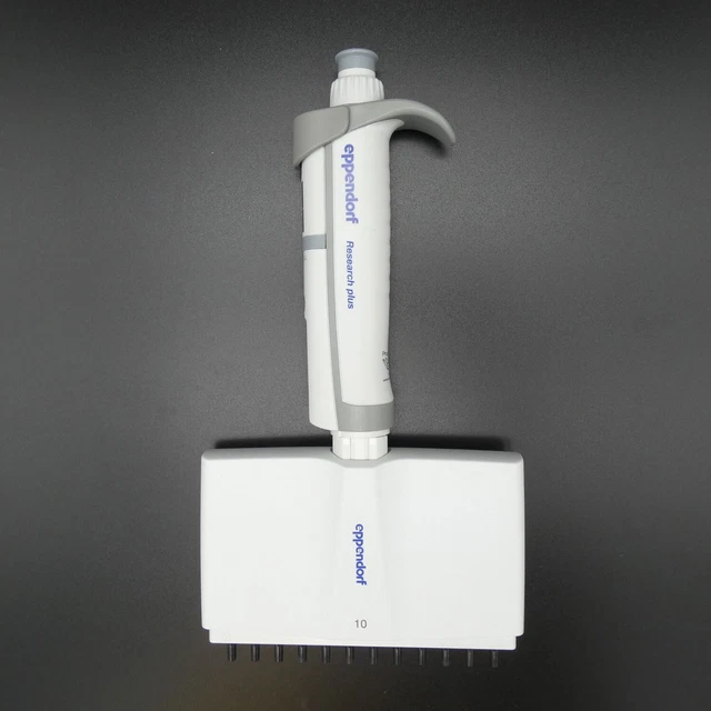 Eppendorf Research Plus Pipette, Multi 12 Channel, 0.5-10ul, Grey, w Certificate