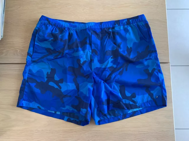 Valentino blue swim or beach boxer shorts shiny nylon sexy size IT56 NWT !!!