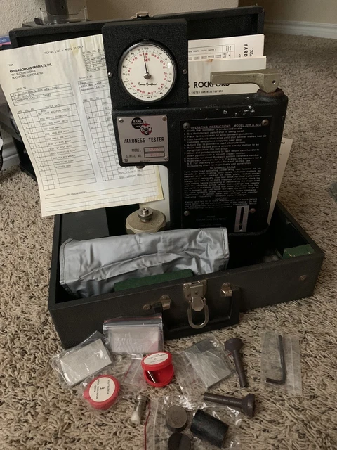 Rams Rockford Portable Hardness Tester Model 30R W/lots Of Extras