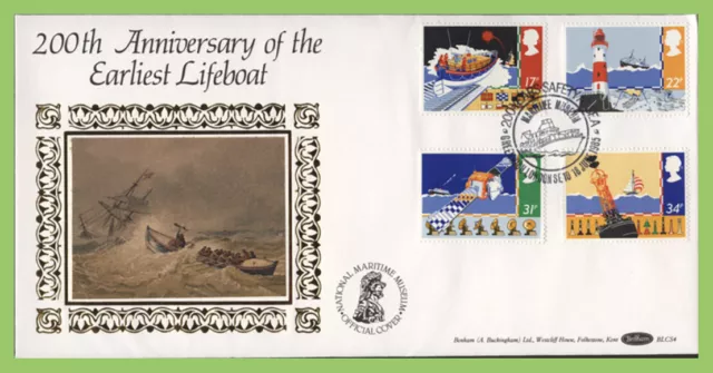 G.B. 1985 Safety at Sea set on Benham First Day Cover, Greenwich