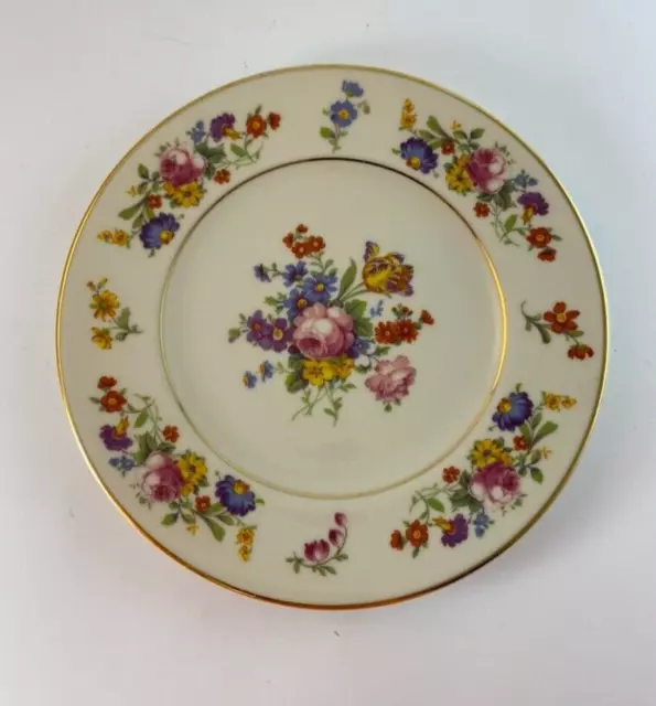Vtg Syracuse Old Ivory China "Sharon" 6" Bread & Butter Plates Florals USA