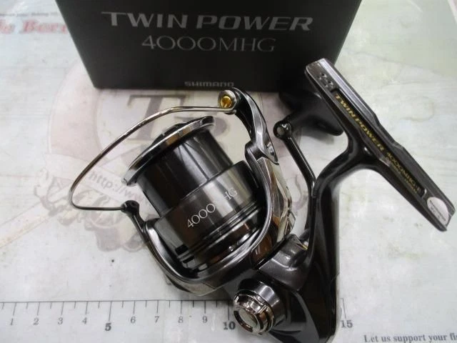 SHIMANO 24 TWIN POWER 4000 MHG SPINNING REEL Used $576.82 SHIMANO 24 TWIN POWER 4000 MHG SPINNING REEL Used $576.82
