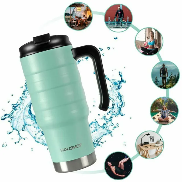 24 oz Coffee Cup Spill Proof Travel Tumbler Vacuum Insulated Double Wall Mug Cup