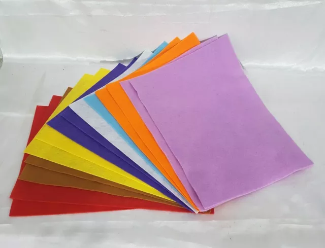 A4 Felt Fabric Rectangle Sheets for Arts and Craft Many Colours &  Quantities DIY
