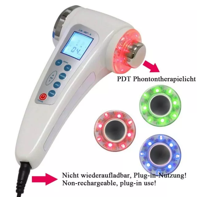 Kosmetischer Ultraschallgerät 1 MHz + 3 MHz für Körper und Gesicht Ultraschal... 2