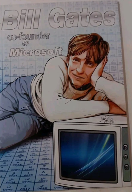 BILL GATES COMIC co-founder of Microsoft blue water productions ...