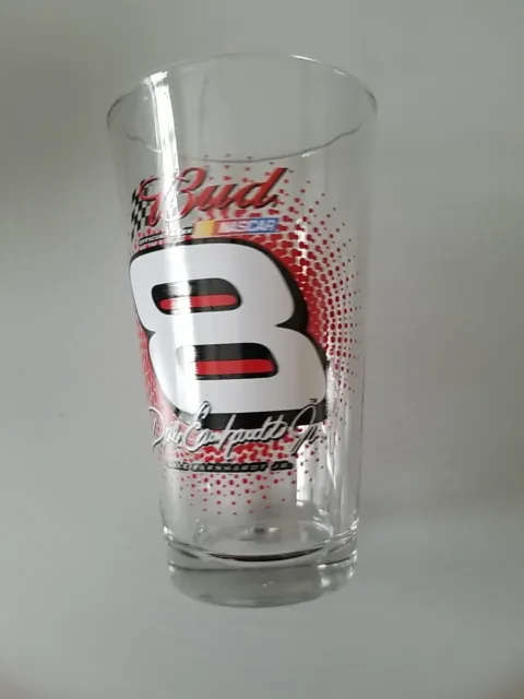 Dale Earnhardt JR #8 Budweiser Bud Nascar Pint Beer Glass Tumbler