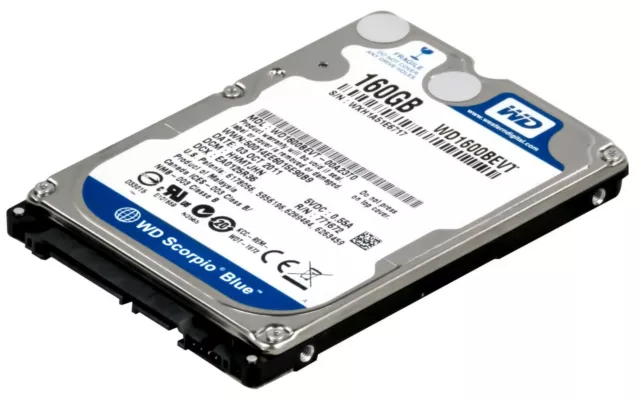 Disque Dur WD Bleu Scorpio WD1600BEVT 160GB 5400U/Min SATA II 8MB 2.5'' Pouces