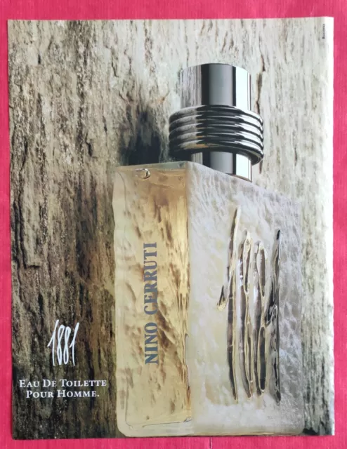 Publicité presse 1990 Parfum 1881 Eau de toilette pour Homme NINO CERRUTI Paris