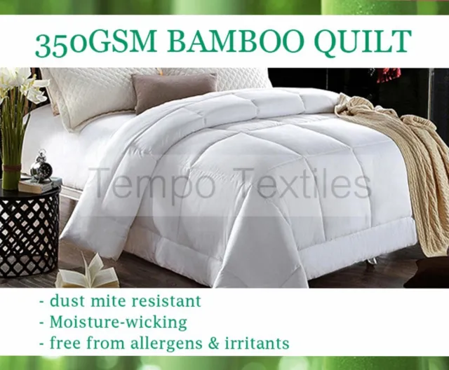 BAMBOO Quilt Doona NATURAL Soft All Season Single/Double/Queen/King/Super King
