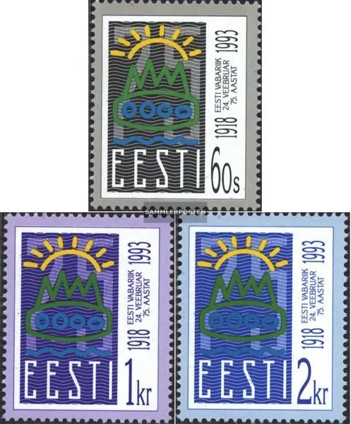 Estland 200-202 (kompl.Ausg.) postfrisch 1993 75 Jahre Republik Estland