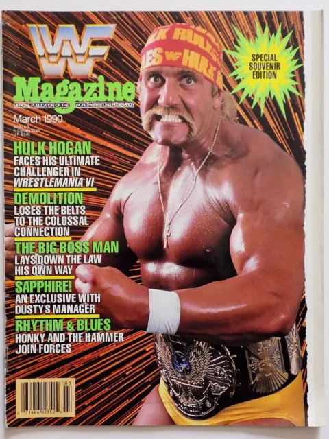 Wwf Magazine March 1990 Wrestling Wwe Hulk Hogan Ultimate Warrior Wrestlemania