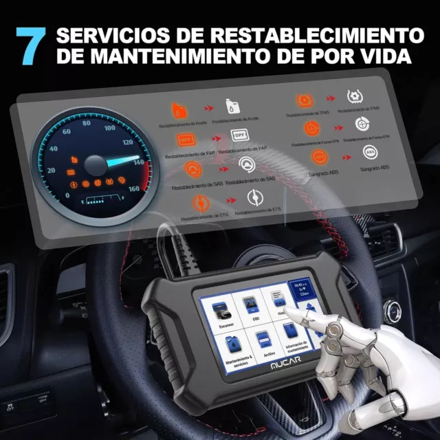 MUCAR CS6 OBD2 Escáner de diagnóstico Oil EPB ABS SAS TPMS Auto Lector de código 3