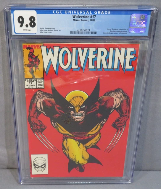 WOLVERINE #17 (Classic John Byrne Cover) CGC 9.8 NM/MT Marvel Comics 1989