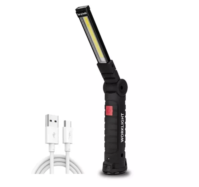 Parkside LED  Lampada Torcia Lavoro Con Gancio E Magnete IP64 Portatile - Nero