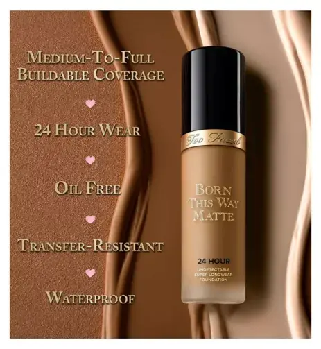 Too Faced Born This Way Matte 24 Hour Long-Wear Foundation Choose Your Shade NEW