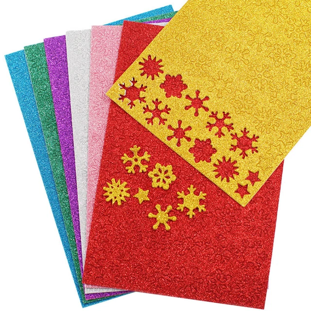 6 Sheets Dekorationszubehör Für Kinderpartys Glitzerpapier Bettwäsche