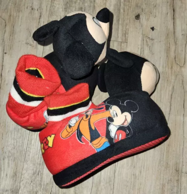 Disney Mickey Mouse Toddler Boys Slippers,Mickey Mouse Size 9/10