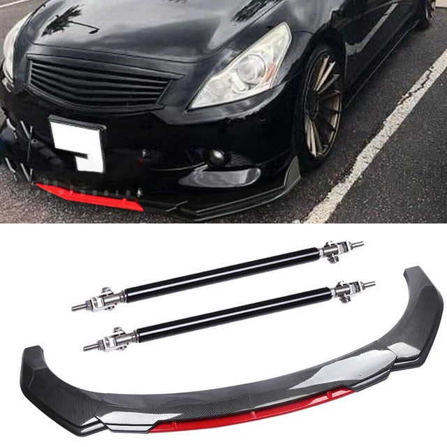 For Infiniti G37 G35 Sedan Coupe Front Bumper Lip Spoiler Splitter Carbon Fiber