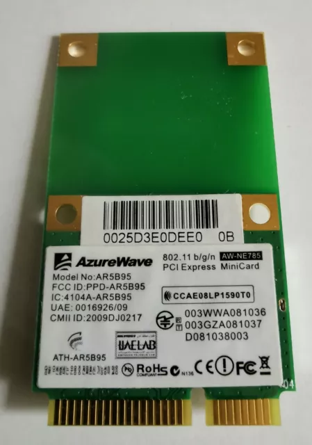 Module / Carte Wifi Azurewave AR5B95 pour ordinateur portable ASUS K70IJ