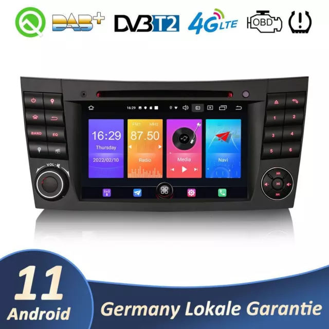 32GB DAB+ TNT CarPlay Android 11 GPS Autoradio Mercedes CLS/E/G-Class W219 W211