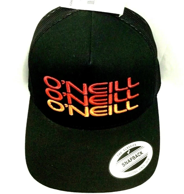 NEW w/ TAGS MEN'S O’NEILL SURF HAT Black Embroidered Adjustable SnapBack