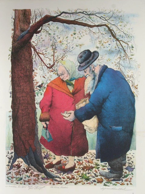 Seymour Rosenthal, Bird Feeders, Lithograph, signed and numbered in pencil