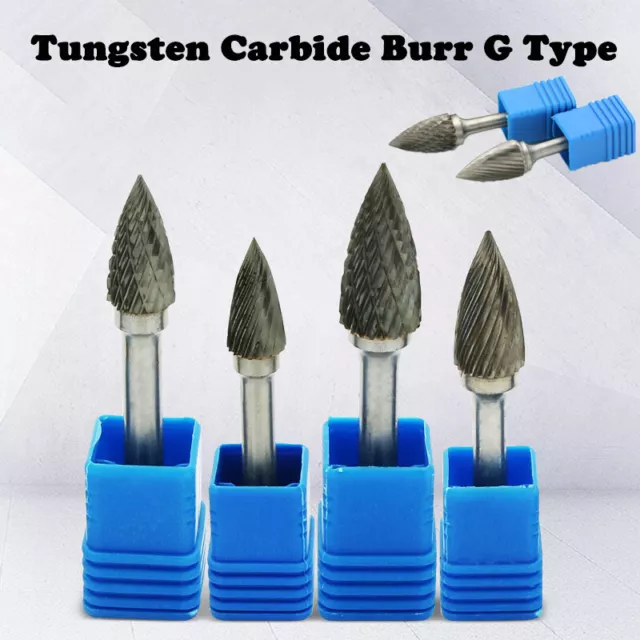 Head Tungsten Carbide 6-16mm Rotary Point Burr Die Grinder 6mm Shank Drill Bits