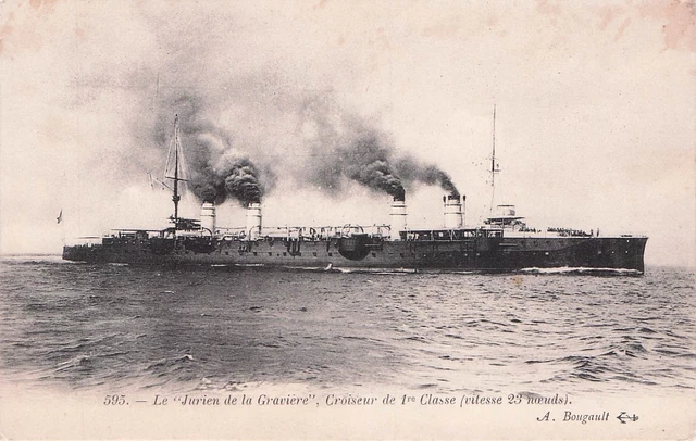 Carte Postale Ancienne Bateau Guerre Marine Militaire française Charles