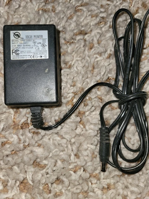 High Power HPW-2005U AC Adapter Power Supply Cable Charger Output 5 Volts 2.5A