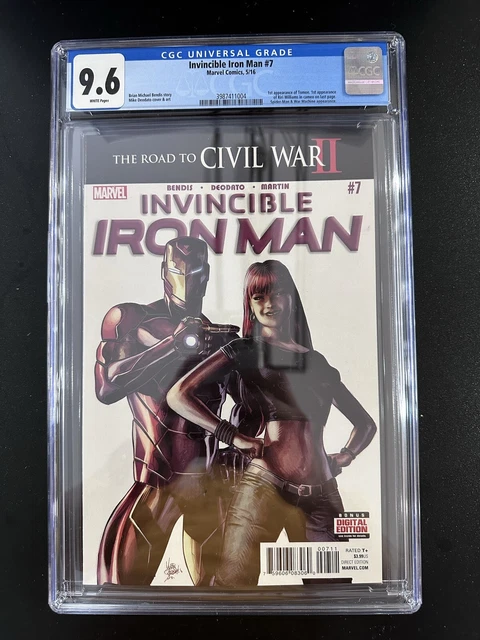 The Invincible Iron Man 7 CGC 9.6 1st Print 1st Cameo Appearance Riri Williams