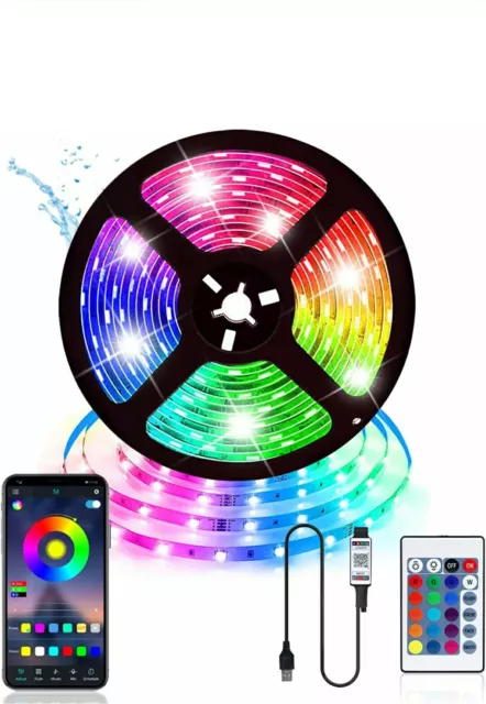 Beaeet Ruban Led Chambre 15m, Multicolore Bande Led 5050 RGB Lumière  Bandeau Led avec Télécommande, Bluetooth App pour contrôler en  Synchronisation avec la Musique : : Luminaires et Éclairage