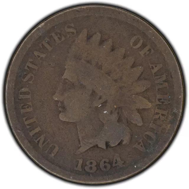 United States 1864 Bronze 1 Cent Indian Head Penny Coin - G/VG