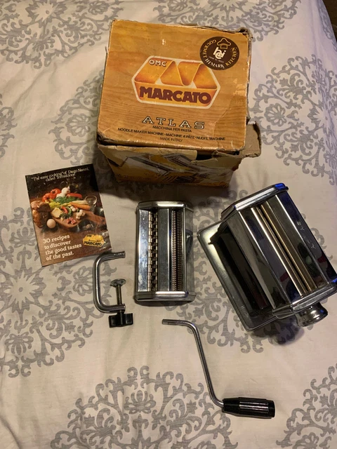 Marcato Atlas Pasta Maker Model 150 Deluxe Hand Crank Machine Made In Italy