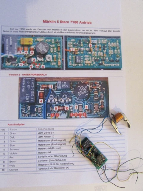 MÄRKLIN H0 7180 elektronischer Umschalter , für 5 Sternantrieb mit
