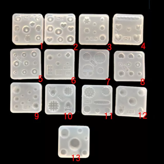 5PC Dollhouse Miniature 1:12 DIY Bread Biscuit Cake Dessert Waffle Silicone Mold