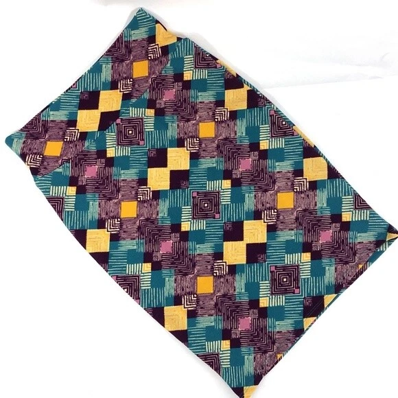 Lularoe Cassie Skirt Multicolor Diamond Print Straight Pencil Womens Size Small
